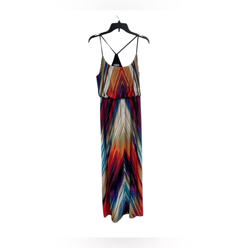 Bailey Blue abstract colorful print maxi dress.Sz. L